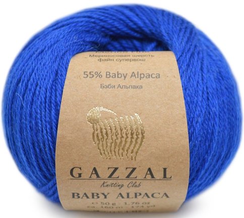 Пряжа Gazzal Baby Alpaca 55% Бэби Альпака, 45% Меринос файн супервош 50гр/160м