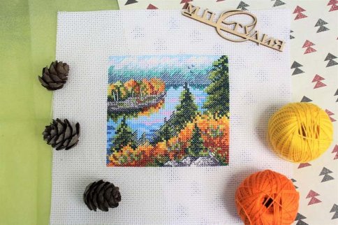 Осенний лес, набор для вышивания