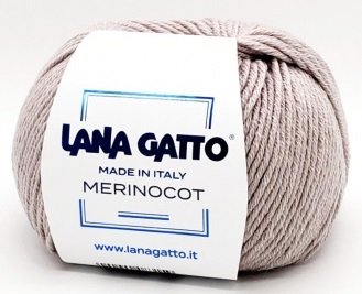 Пряжа Lana Gatto Merinocot 53% мериносовая шерсть, 47% хлопок, 50г/125м