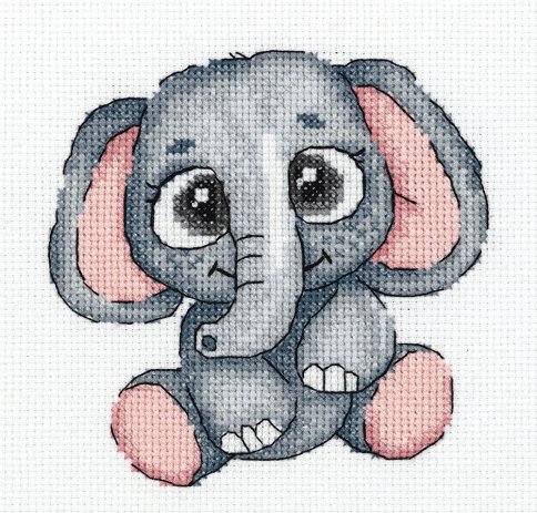 Слоненок Буся, набор для вышивания