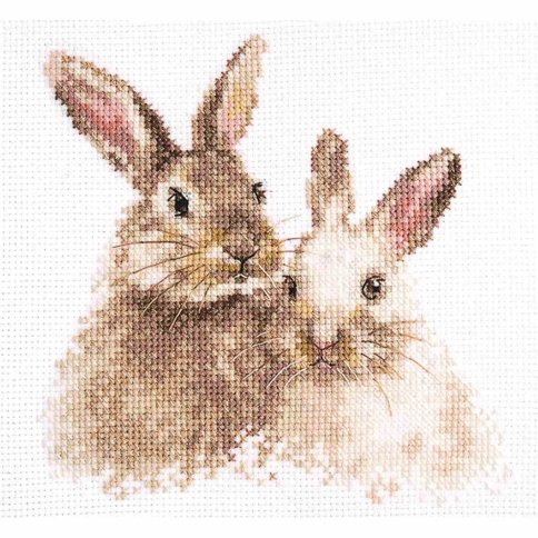Милые кролики, набор для вышивания