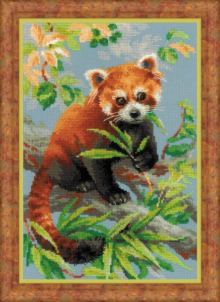 Красная панда, набор для вышивания крестом