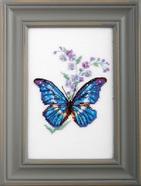 Синюха и бабочка, набор для вышивания