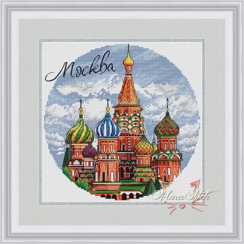 Москва, схема для вышивки